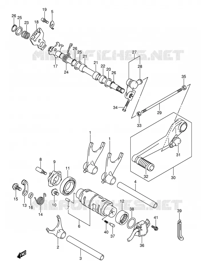 SCHAKELEN ASSY Suzuki MOTO 750 GSX-R 2004  GSX-R750K4(E2)
