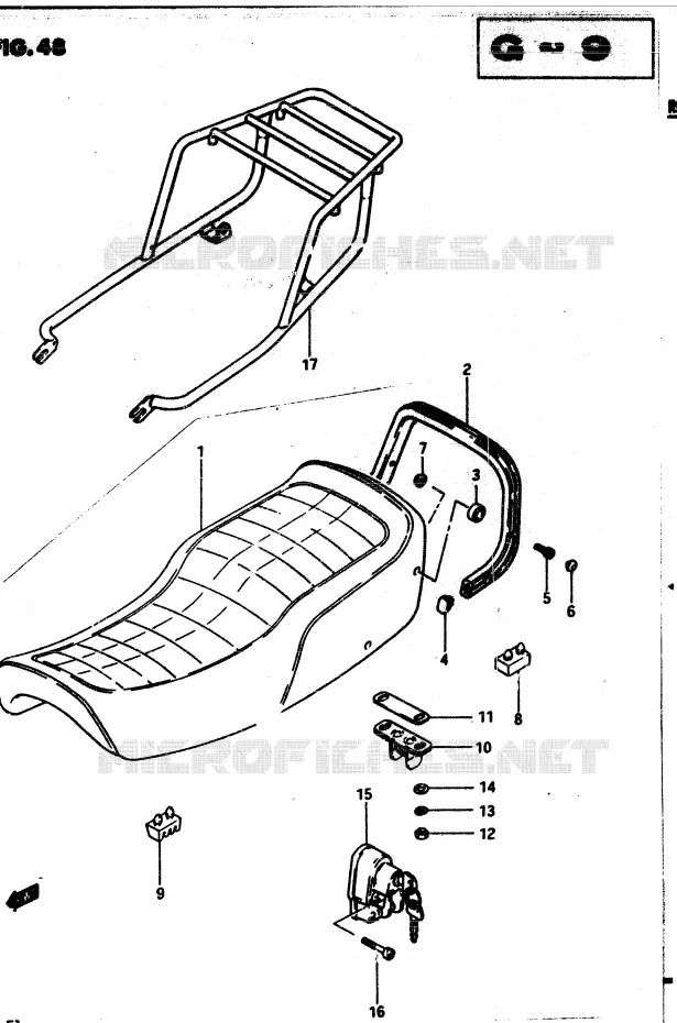 SEAT (MODELE D) Suzuki MOTO 850 GS 1982  GS850GZ(E1)