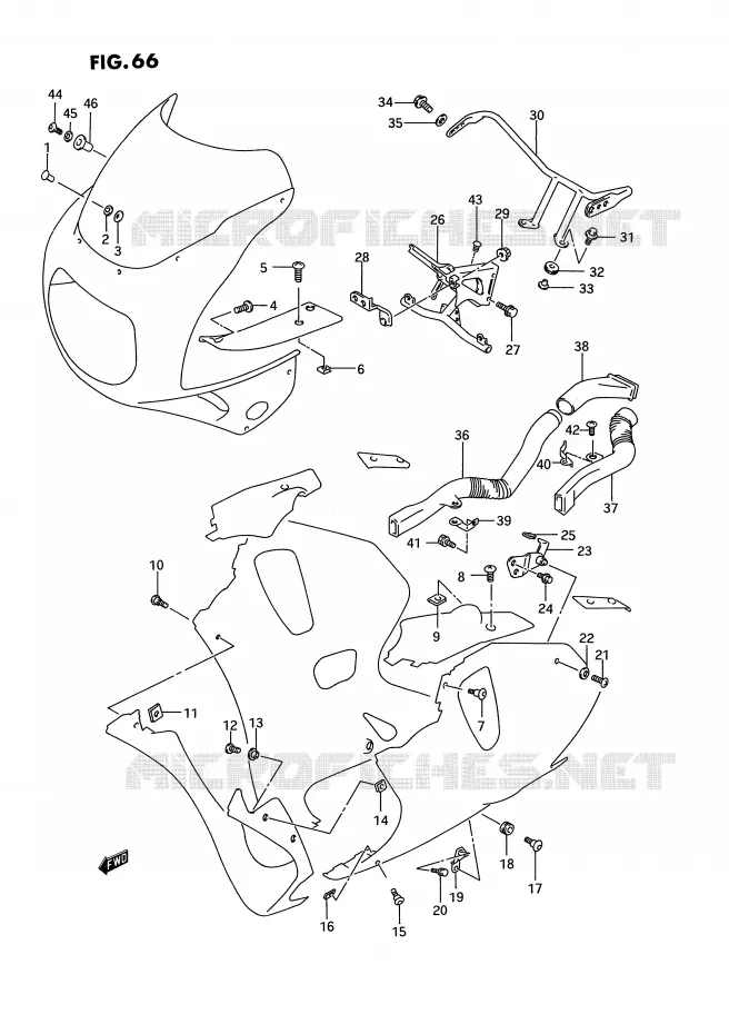 SIDE KUIP (MODELE R/S) Suzuki MOTO 750 GSX-R 1995  GSX-R750WS(E2)
