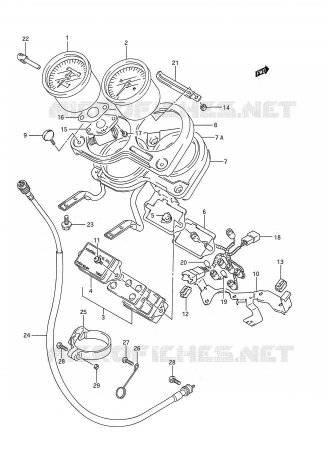 SNELHEIDSMETER Suzuki MOTO 1100 GSX-R 1991  GSX-R1100M(E28)