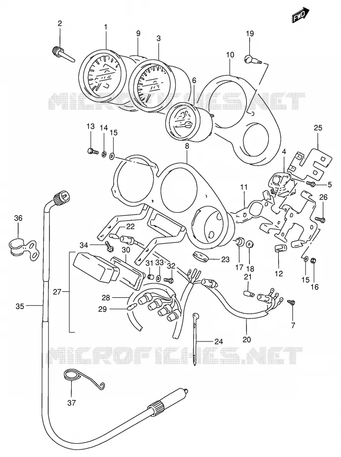 SNELHEIDSMETER Suzuki MOTO 400 GSX-R 1990  GSX-R400RL(E30)