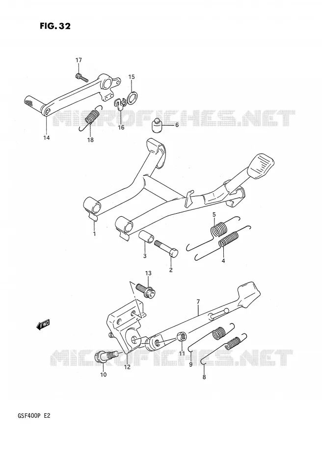 STAND Suzuki MOTO 400 BANDIT 1993  GSF400P(E2)
