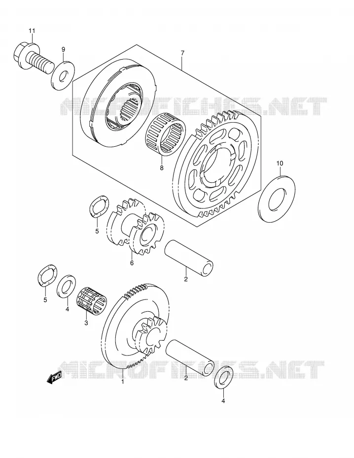 STARTMOTOR CLUTCH Suzuki MOTO 1000 GSX-R 2003  GSX-R1000K3(E2)
