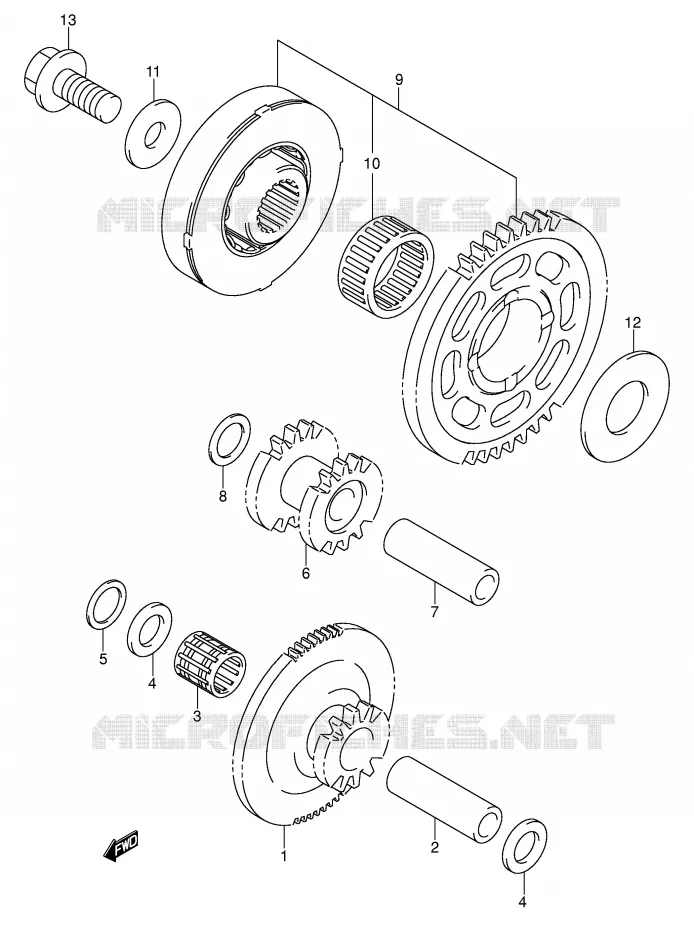 STARTMOTOR CLUTCH Suzuki MOTO 600 GSX-R 2005  GSX-R600U2XK5(E2)