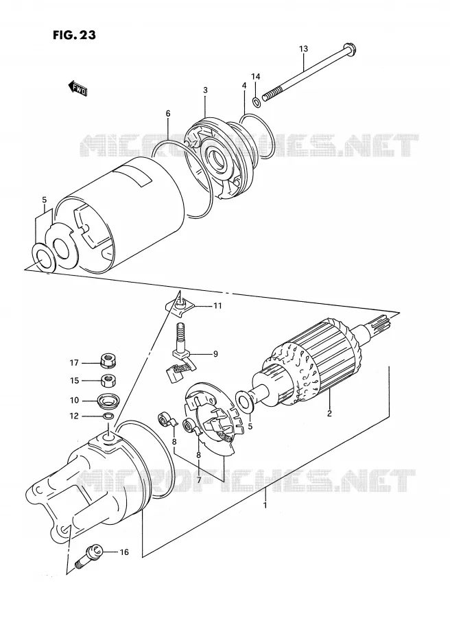 STARTMOTOR (MODELE N/P) Suzuki MOTO 750 GSX-R 1995  GSX-R750WS(E2)