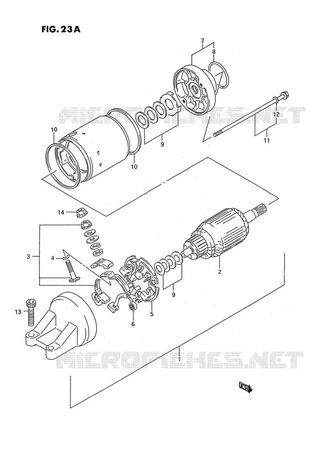 STARTMOTOR (MODELE R/S) Suzuki MOTO 750 GSX-R 1992  GSX-R750WN(E2)