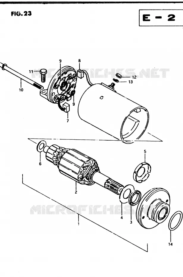 STARTMOTOR (MODELE Z) Suzuki MOTO 250 GSX 1982  GSX250SZ(Z/D)