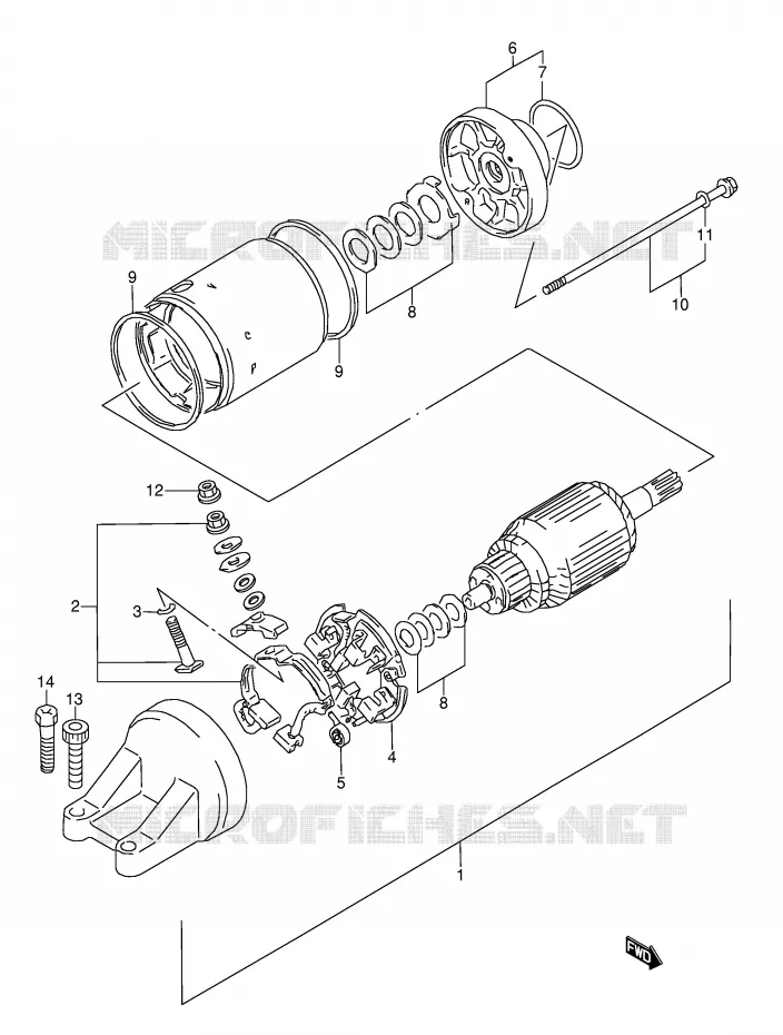 STARTMOTOR Suzuki MOTO 1100 GSX-R 1994  GSX-R1100WR(E28)