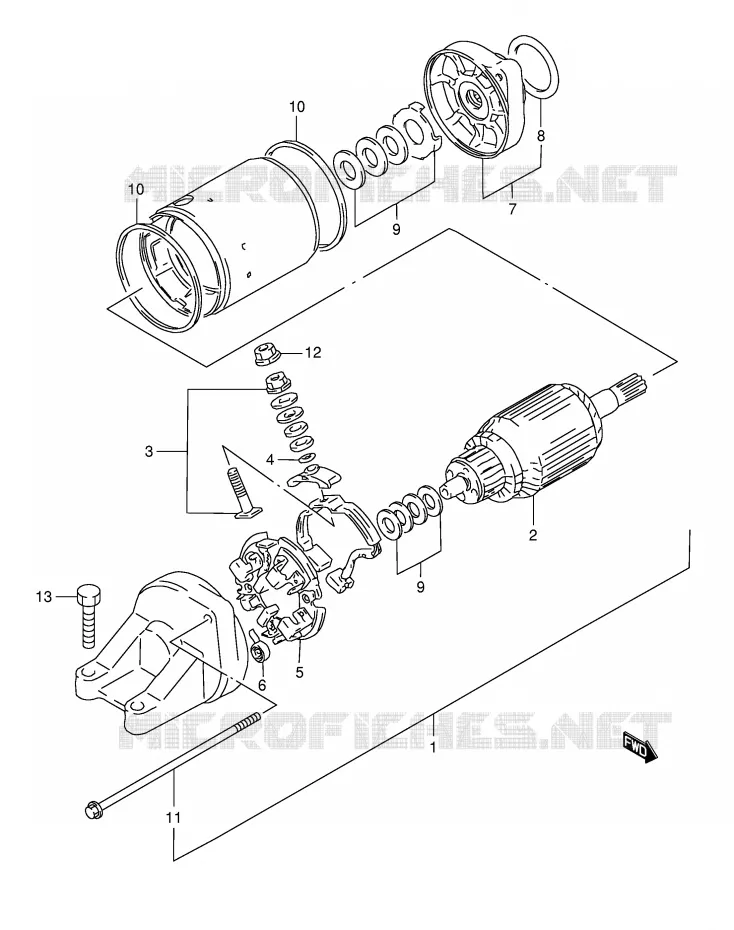 STARTMOTOR Suzuki MOTO 1200 BANDIT 1999  GSF1200SX(E28)