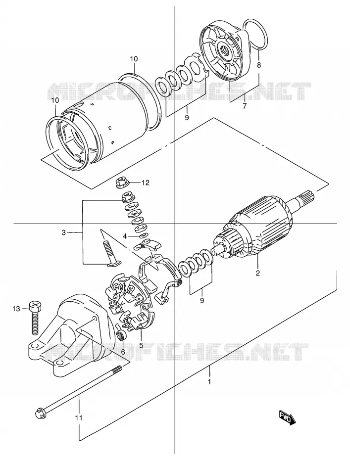STARTMOTOR Suzuki MOTO 1200 GSX 2000  GSX1200Y(E4)