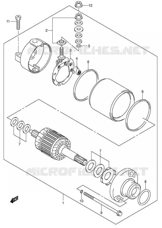 STARTMOTOR Suzuki MOTO 600 GSX-R 2003  GSX-R600UZK3(E2)