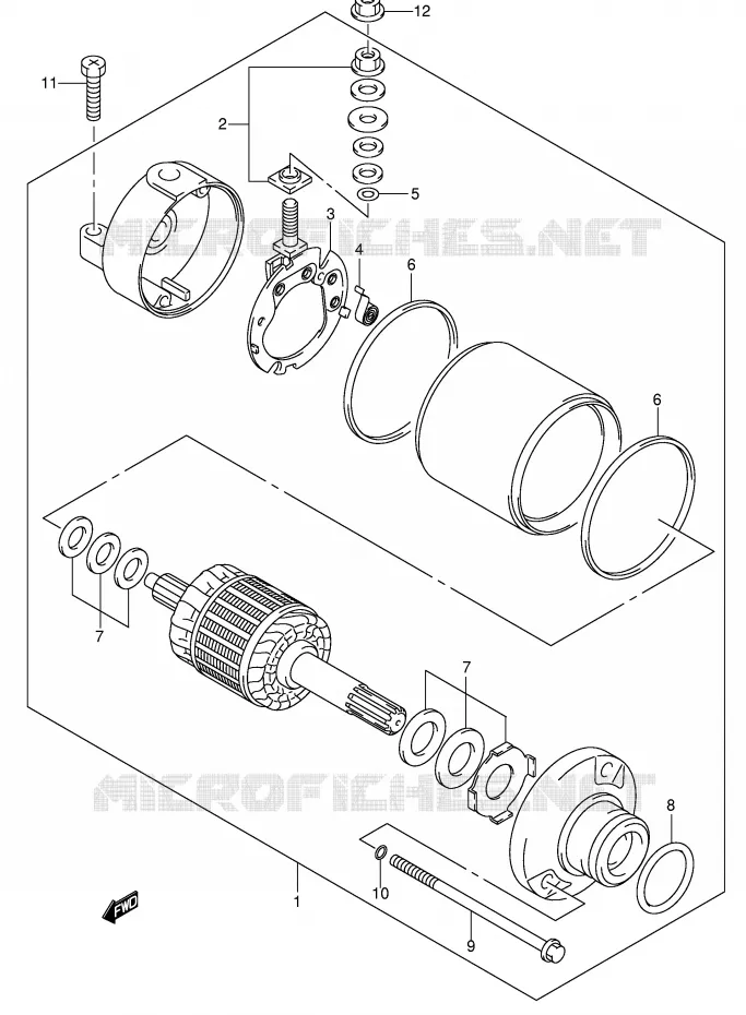 STARTMOTOR Suzuki MOTO 600 GSX-R 2004  GSX-R600U3K4(E2)