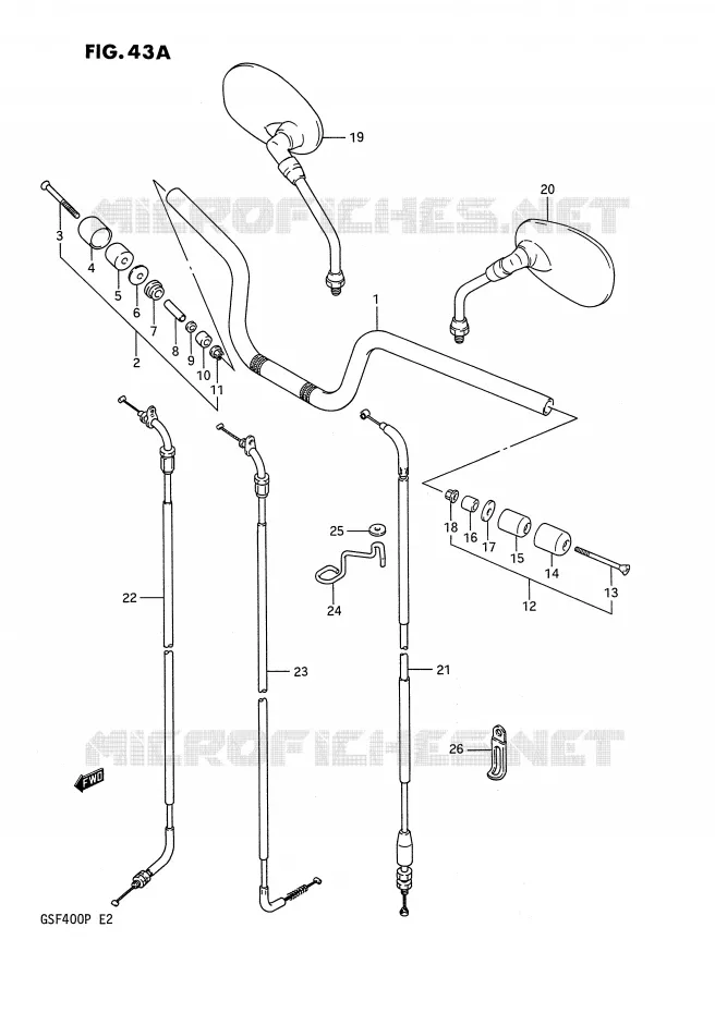 STUUR (E30) Suzuki MOTO 400 BANDIT 1992  GSF400N(E2)