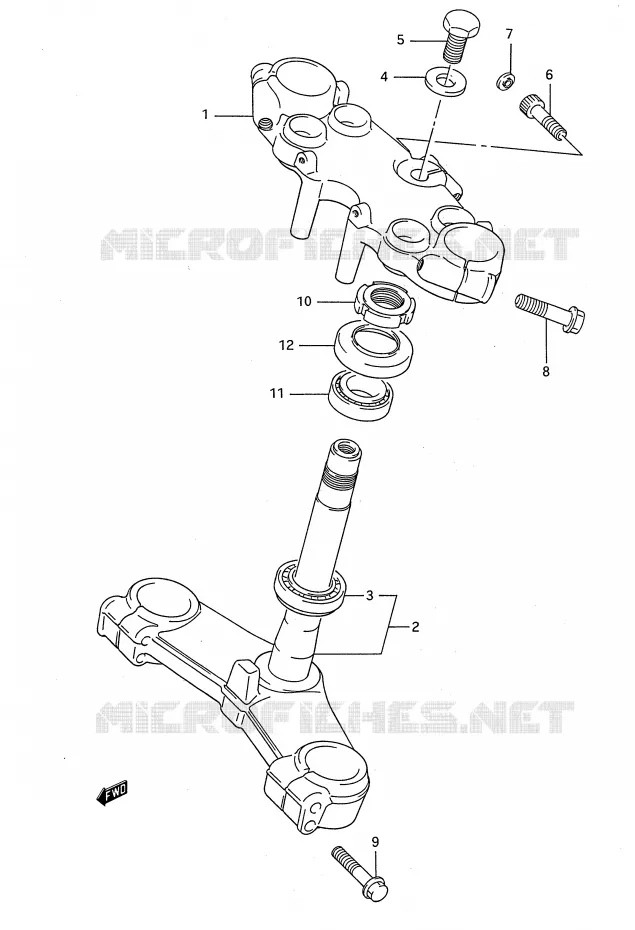 STUURKOLOM Suzuki MOTO 1100 GSX-F 1989  GSX1100FK(E28)