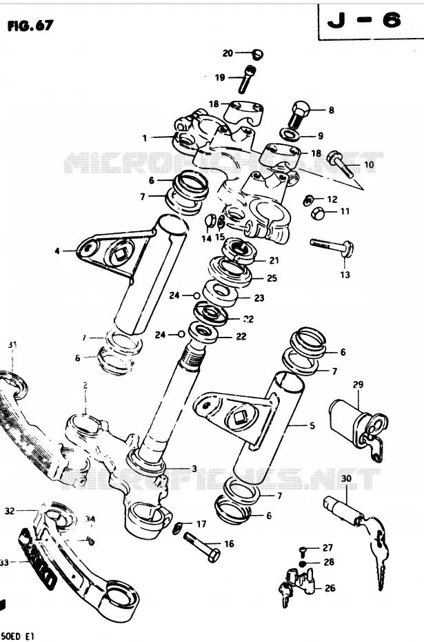 STUURKOLOM Suzuki MOTO 250 GSX 1982  GSX250Z(Z/D)