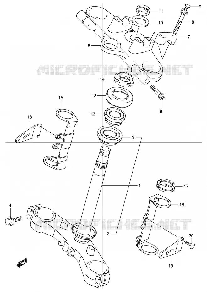 STUURPEN (VOIR NOTE) Suzuki MOTO 600 BANDIT 2000  GSF600Y(E2)