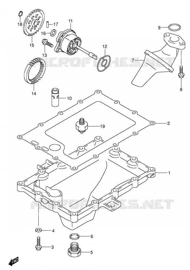 SUMP - OLIEPOMP  Suzuki MOTO 600 GSX-R 2001  GSX-R600U1K1(E2)