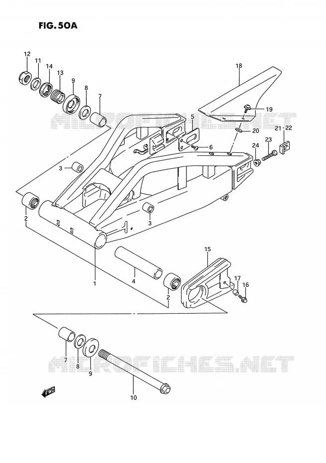 SWINGARM (MODELE R/S) Suzuki MOTO 750 GSX-R 1992  GSX-R750WN(E2)