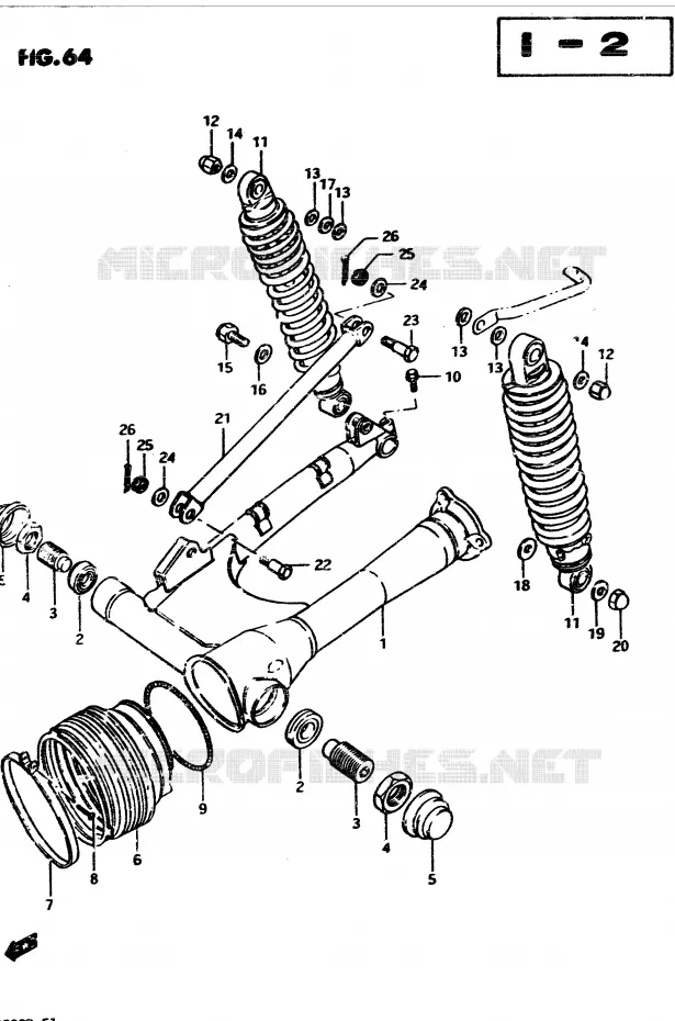 SWINGARM (MODELE Z) Suzuki MOTO 850 GS 1982  GS850GZ(E1)