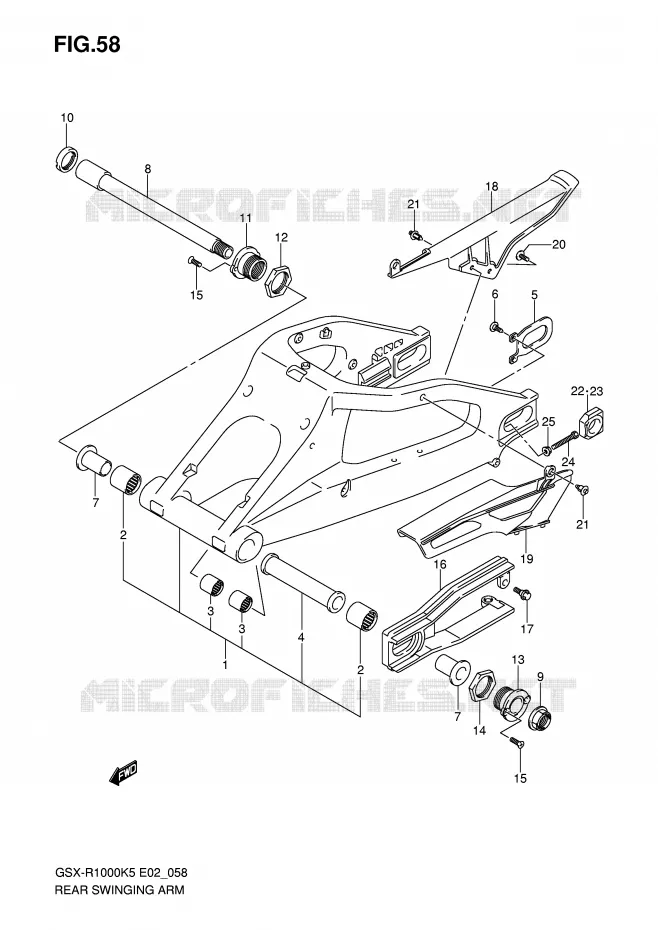 SWINGARM Suzuki MOTO 1000 GSX-R 2005  GSX-R1000K5(E2)