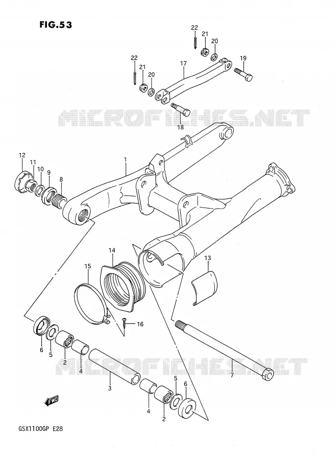 SWINGARM Suzuki MOTO 1100 GSX-G 1992  GSX1100GN(E28)