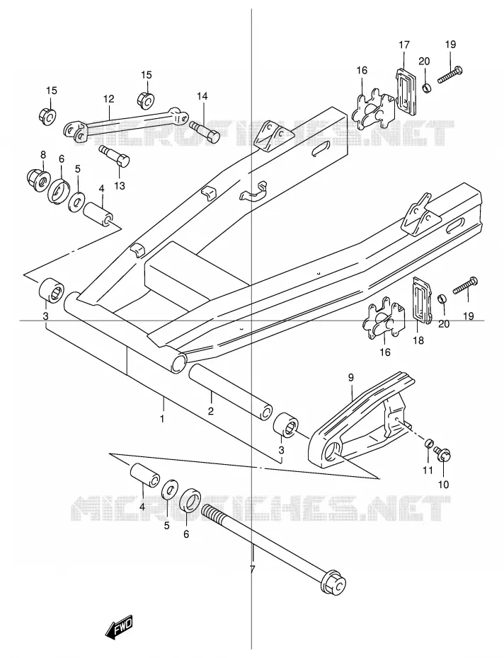 SWINGARM Suzuki MOTO 1200 GSX 1999  GSX1200X(E4)