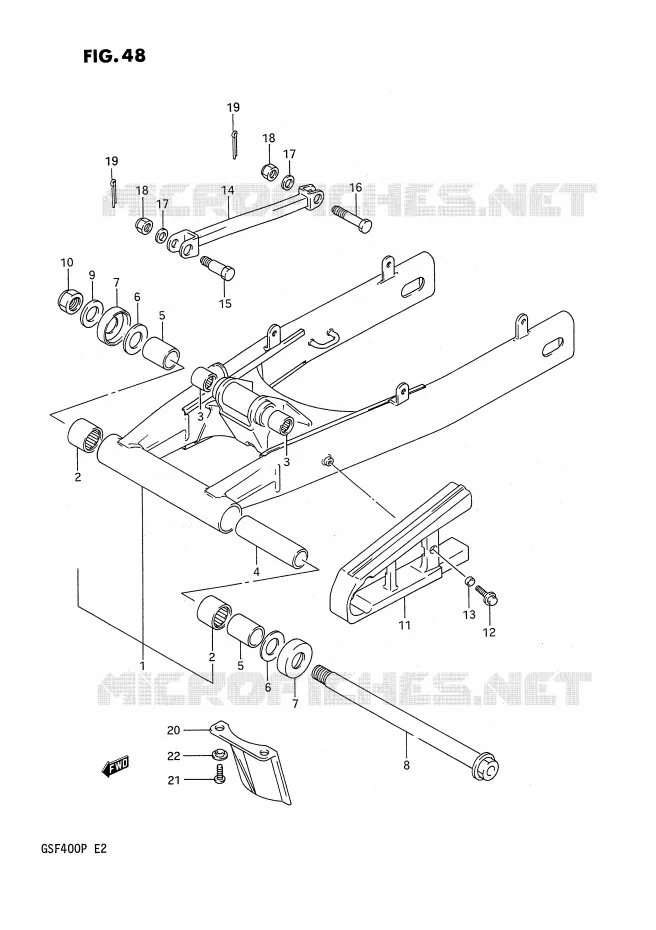 SWINGARM Suzuki MOTO 400 BANDIT 1993  GSF400P(E2)