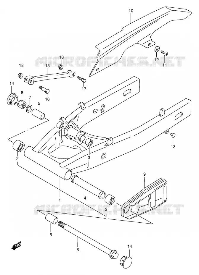 SWINGARM Suzuki MOTO 600 BANDIT 1996  GSF600SUT(E2)