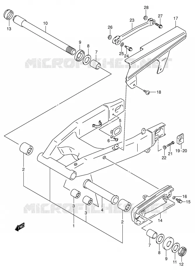 SWINGARM Suzuki MOTO 600 GSX-R 2002  GSX-R600U2K2(E2)