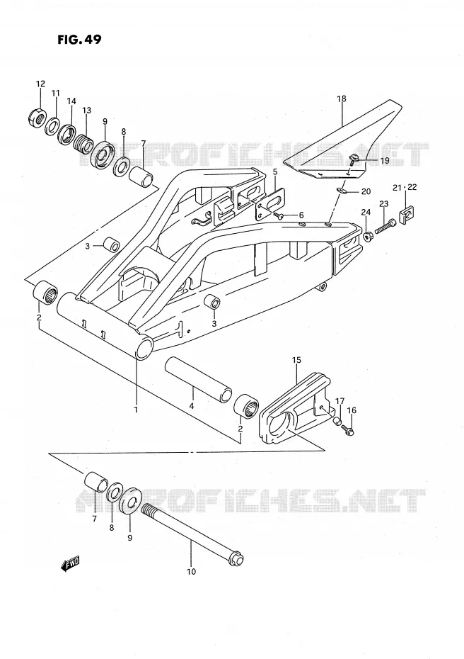 SWINGARM Suzuki MOTO 750 GSX-R 1994  GSX-R750SPR(E4)