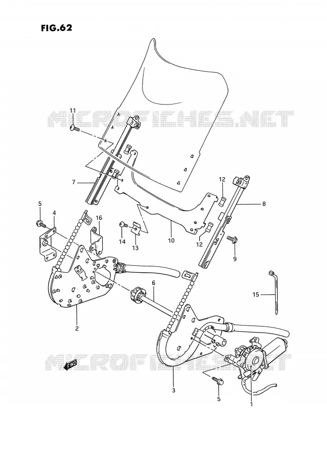 VOORRUIT Suzuki MOTO 1100 GSX-F 1988  GSX1100FJ(E2)