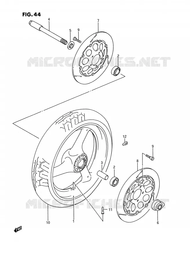 VOORWIEL (MODELE N/P) Suzuki MOTO 750 GSX-R 1992  GSX-R750WN(E2)