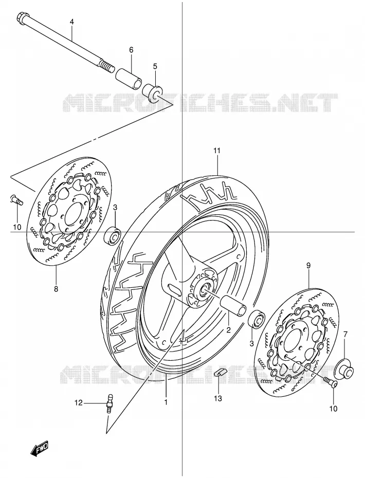VOORWIEL Suzuki MOTO 600 BANDIT 2000  GSF600Y(E2)