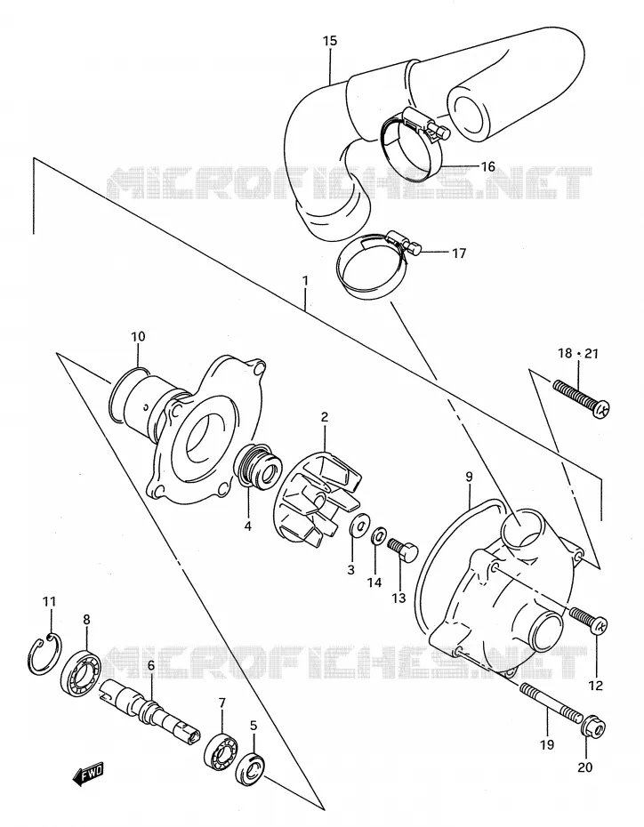 WATERPOMP Suzuki MOTO 750 GSX-R 1994  GSX-R750WR(E28)