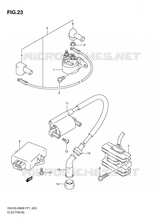 ELEKTRISCH Suzuki MOTO 125 EN 2009  EN125HUK9(P71)