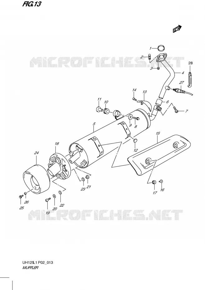 GELUIDDEMPER Suzuki SCOOTER 125 BURGMAN 2011  UH125L1(P2)