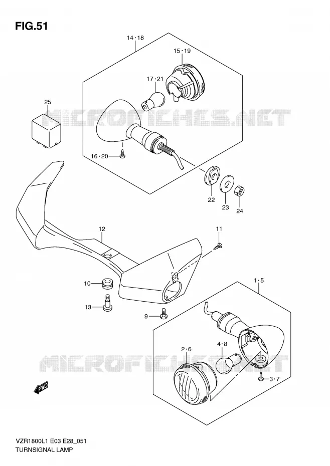INDICATOREN (VZR1800ZL1 E3) Suzuki MOTO 1800 INTRUDER 2011  VZR1800L1(E3)