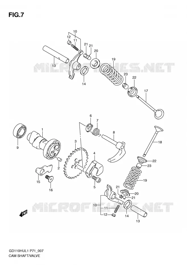 NOKKENAS - VALVES Suzuki MOTO 110 GD 2011  GD110HUL1(P71)