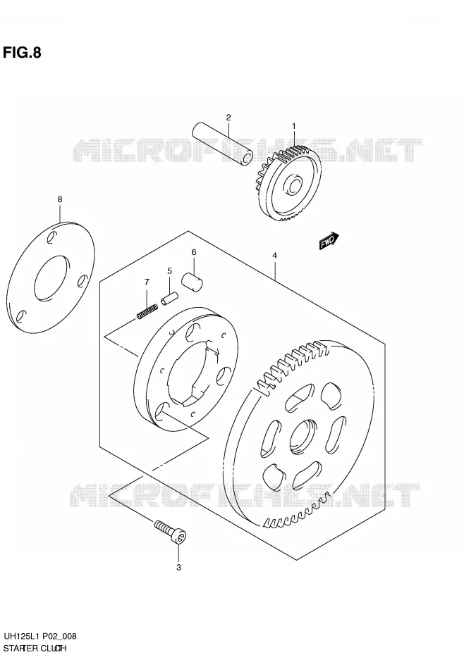STARTMOTOR CLUTCH Suzuki SCOOTER 125 BURGMAN 2011  UH125L1(P2)