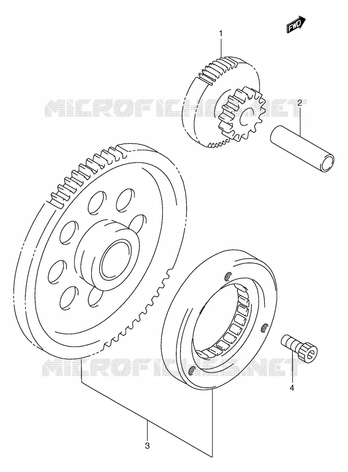 STARTMOTOR CLUTCH Suzuki SCOOTER 250 BURGMAN 2002  AN250K2(E2)