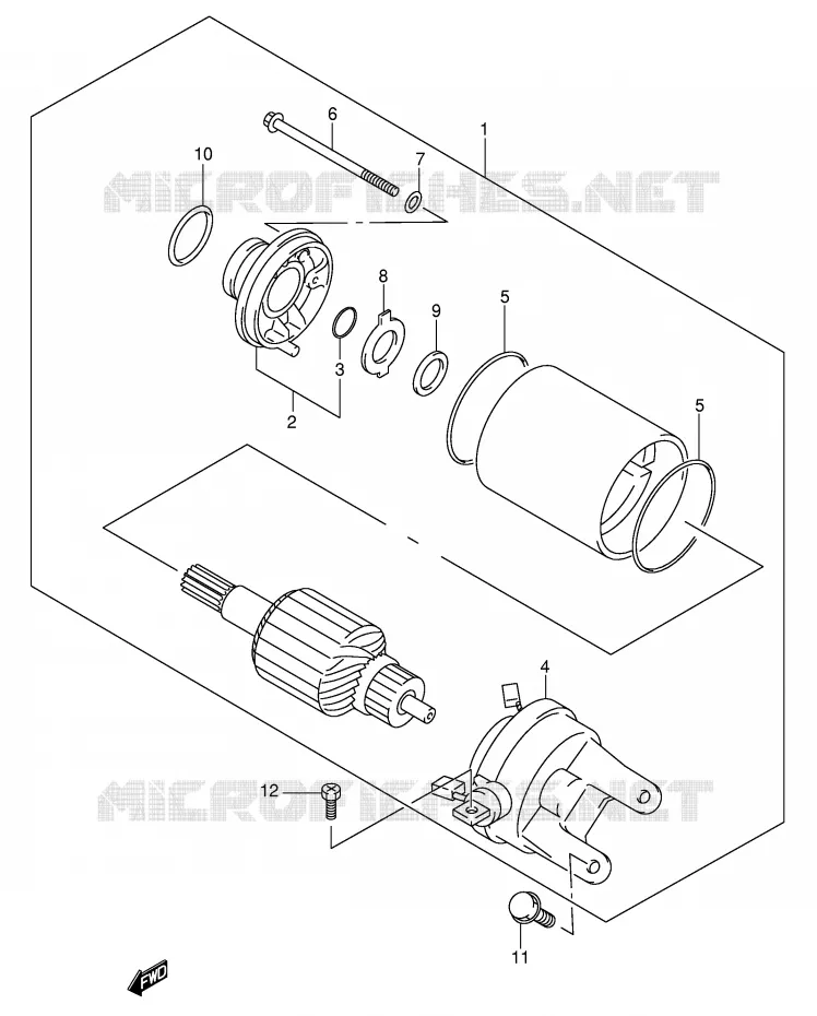 STARTMOTOR Suzuki SCOOTER 400 BURGMAN 2002  AN400K2(E2)