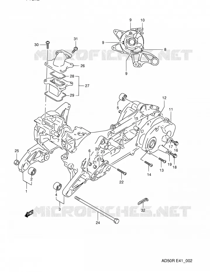 CASING (MODELE L E41) Suzuki SCOOTER 60 AD 1994  AD60R