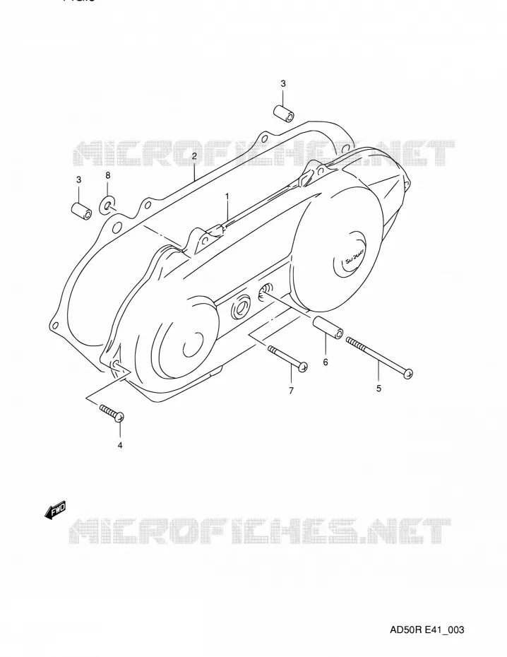 LEFT CASING Suzuki SCOOTER 60 AD 1994  AD60R