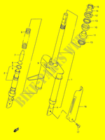 VOORVORK (MODEL T E01,E02,E21,E24) voor Suzuki AE 50 1990