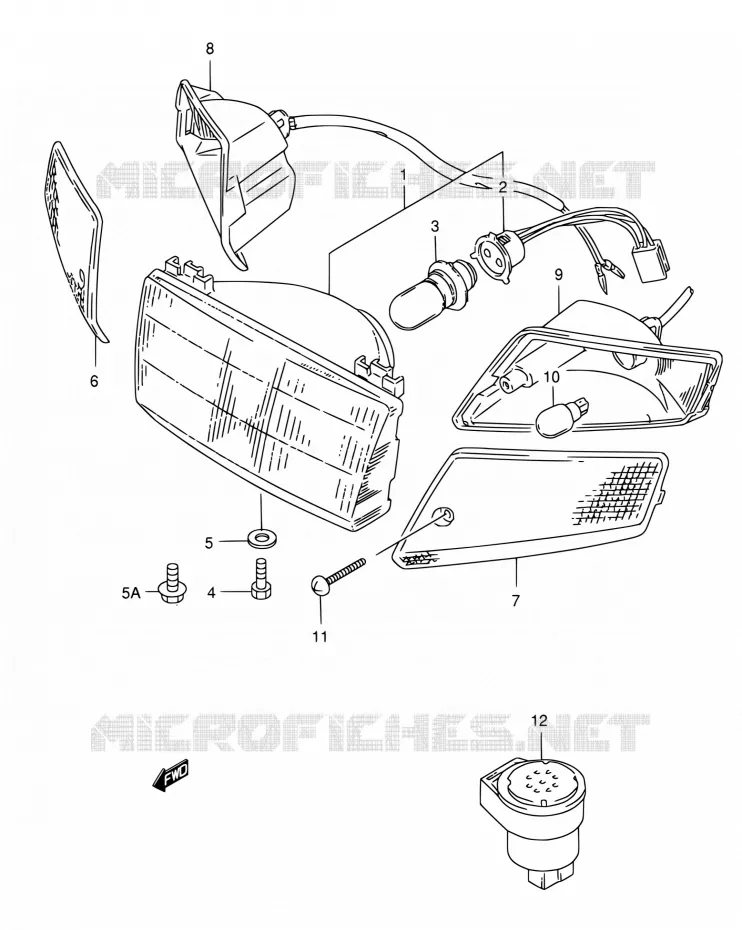 KOPLAMP - INDICATOREN Suzuki SCOOTER 50 AE 1991  AE50M(E24)