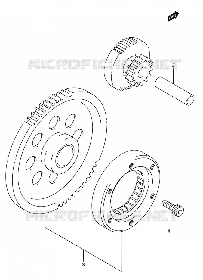 STARTMOTOR CLUTCH Suzuki SCOOTER 400 BURGMAN 2005  AN400 K5 (E02,E19,P37,E54)