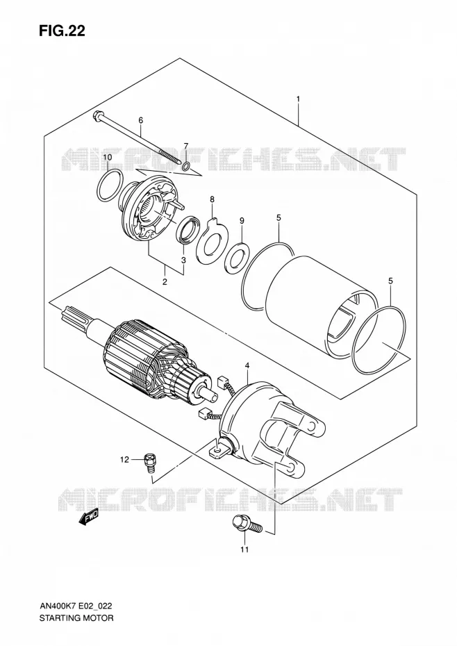 STARTMOTOR Suzuki SCOOTER 400 BURGMAN 2010  AN400 L0 (E02,E19,E51)