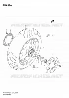 ACHTERWIEL (AN400AK9/AL0/ZAL0) voor Suzuki BURGMAN 400 2010