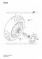 ACHTERWIEL (AN400K7/K8/K9/L0) voor Suzuki BURGMAN 400 2010