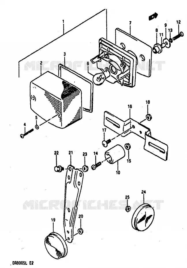 ACHTERLICHT Suzuki MOTO 800 DR 1990  DR800SL(L)